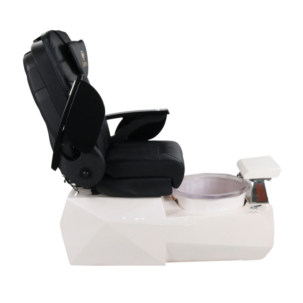 Pedicure Spa Chair - Eclipse Black | Black | White Pedicure Chair