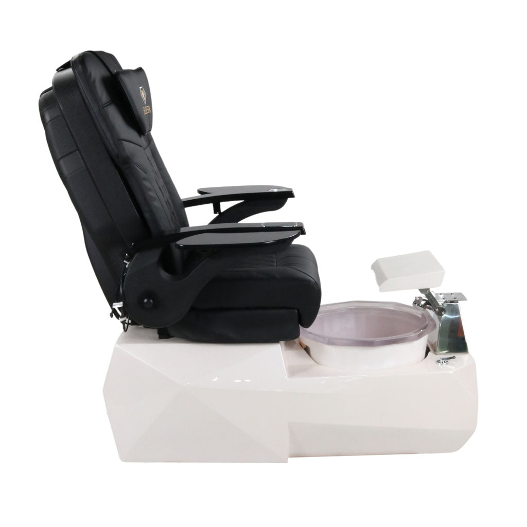 Pedicure Spa Chair - Eclipse Black | Black | White Pedicure Chair