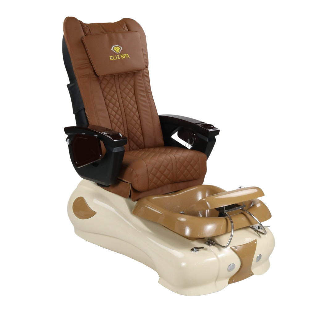 Pedicure Spa Chair - Expresso #2 Wood | Cappuccino | Cream Pedicure Chair