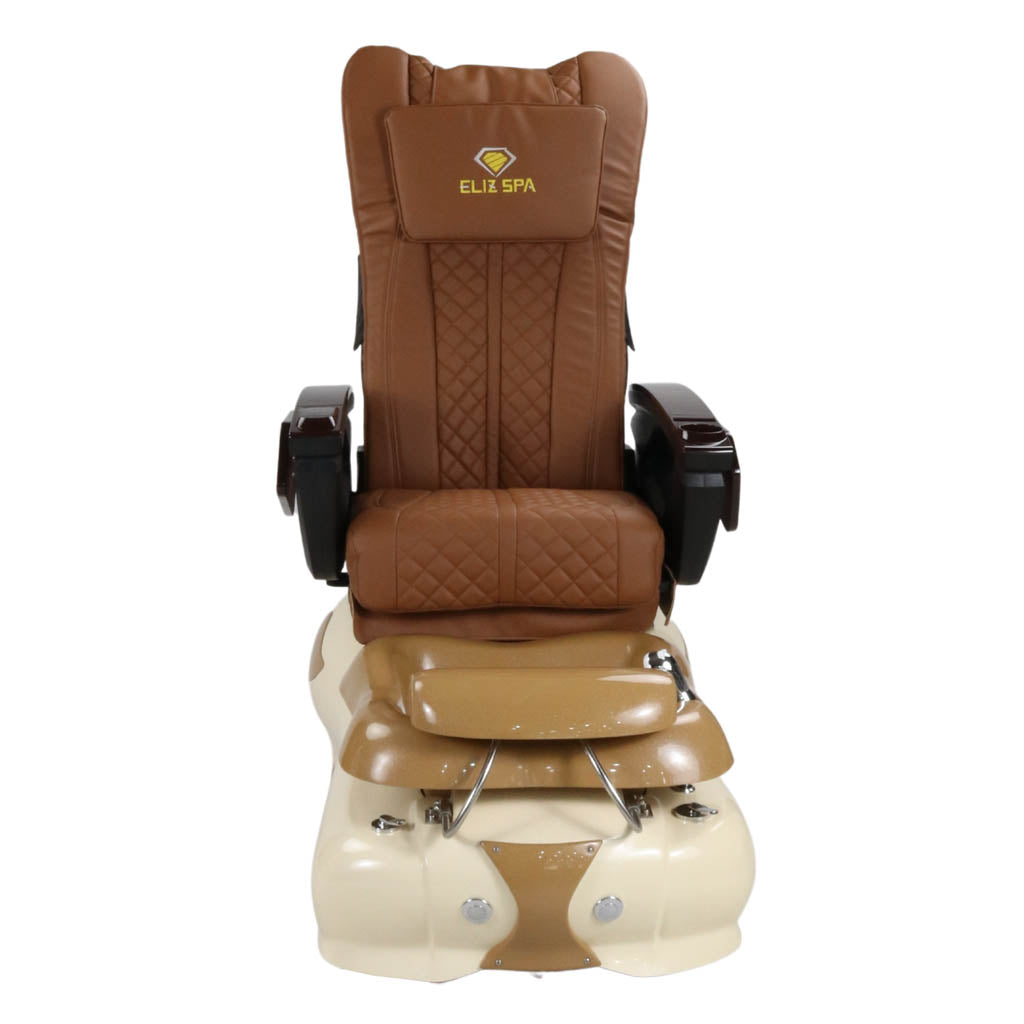 Pedicure Spa Chair - Expresso #2 Wood | Cappuccino | Cream Pedicure Chair