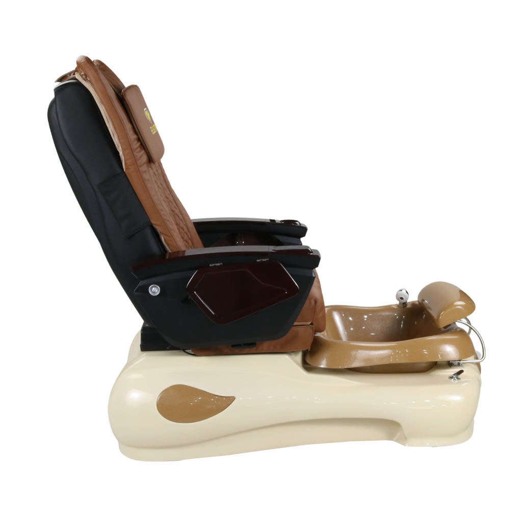 Pedicure Spa Chair - Expresso #2 Wood | Cappuccino | Cream Pedicure Chair