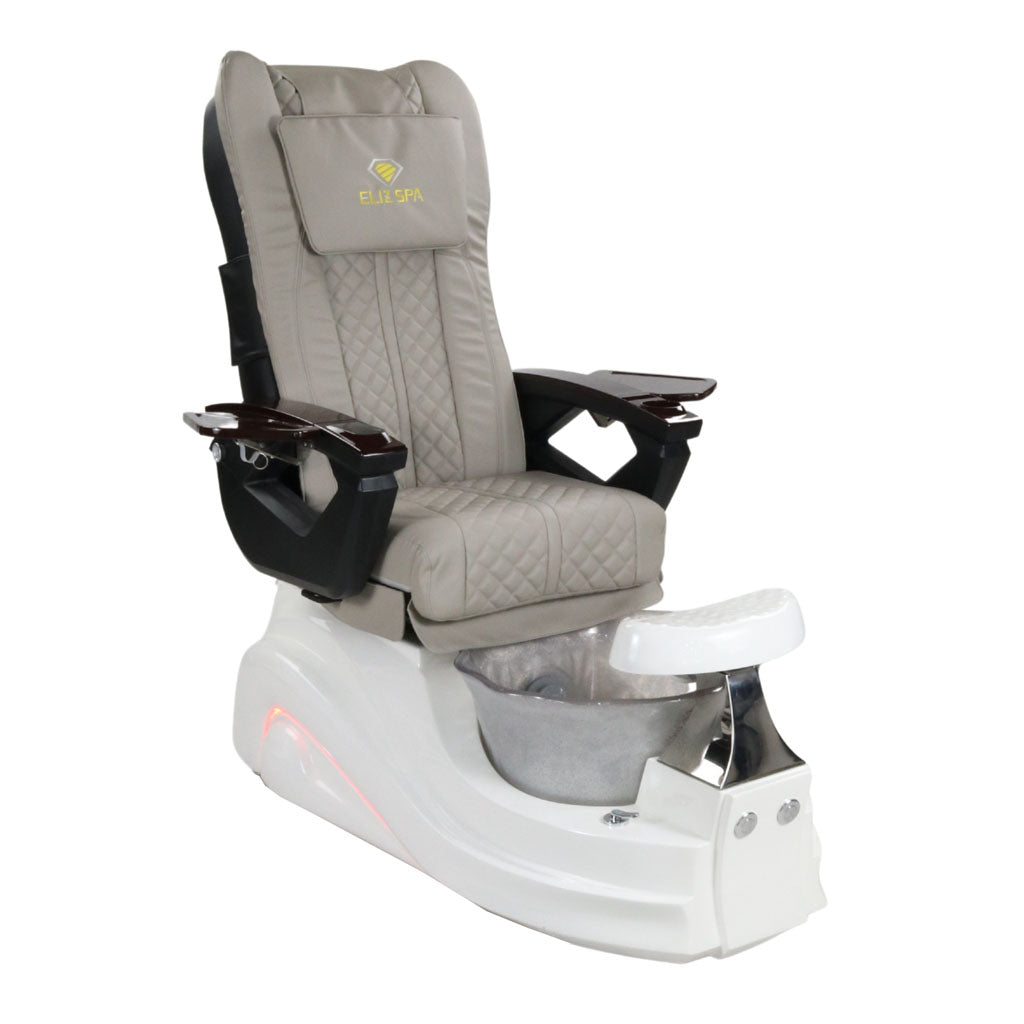Pedicure Spa Chair - Frost Wood | Light Grey | White Pedicure Chair