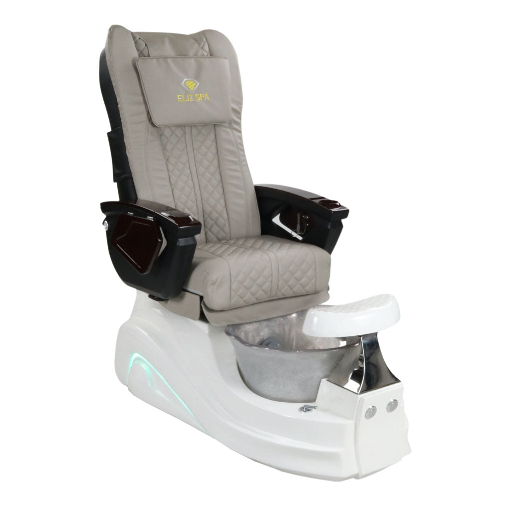 Pedicure Spa Chair - Frost Wood | Light Grey | White Pedicure Chair