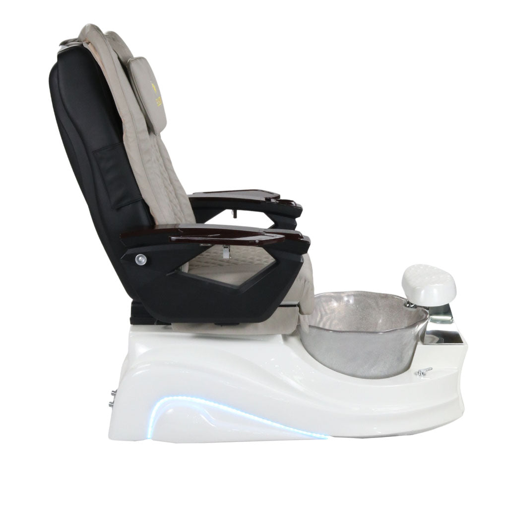 Pedicure Spa Chair - Frost Wood | Light Grey | White Pedicure Chair