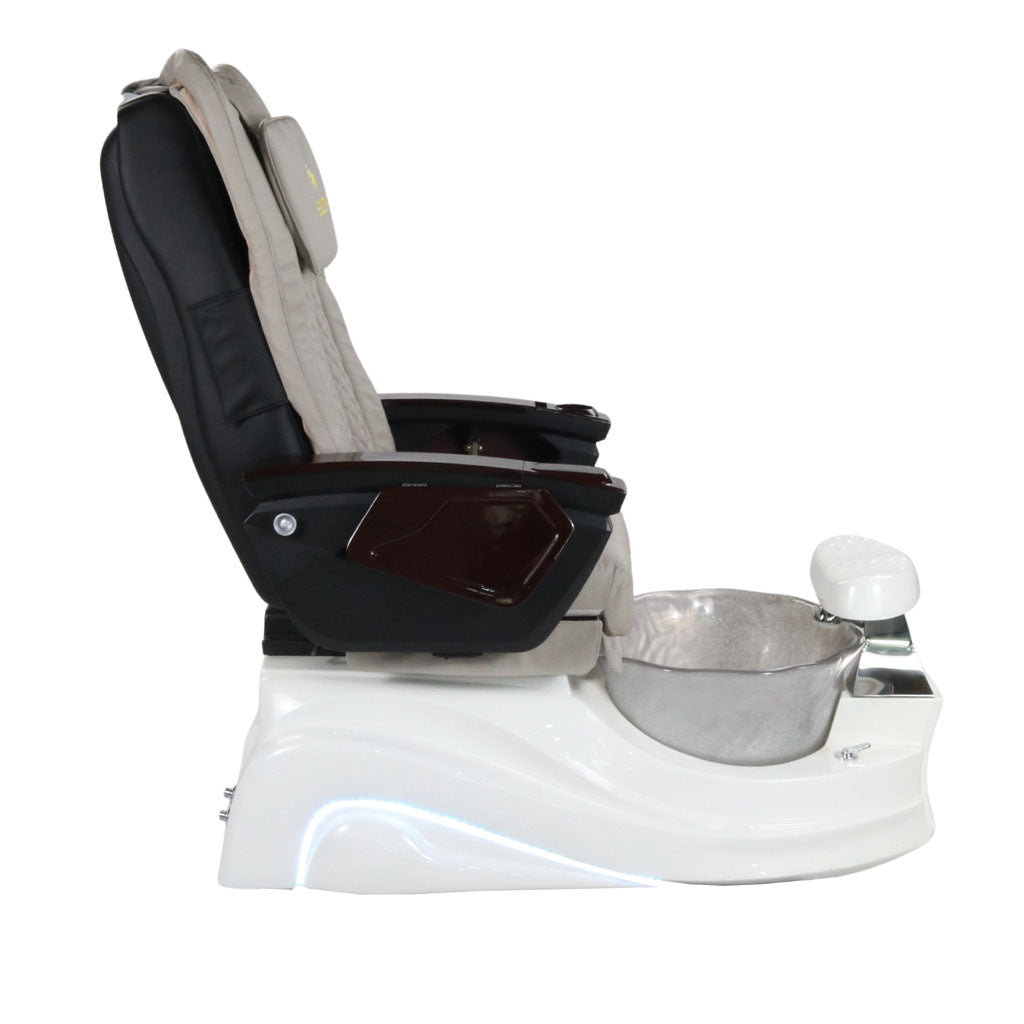 Pedicure Spa Chair - Frost Wood | Light Grey | White Pedicure Chair