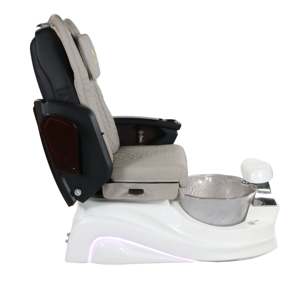 Pedicure Spa Chair - Frost Wood | Light Grey | White Pedicure Chair