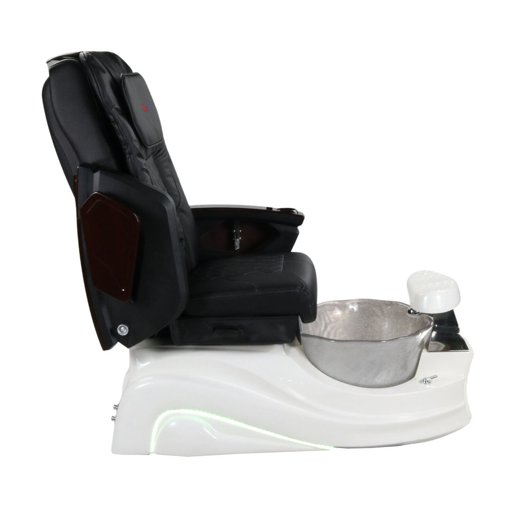 Pedicure Spa Chair - Frost #2 Wood | Black | White Pedicure Chair