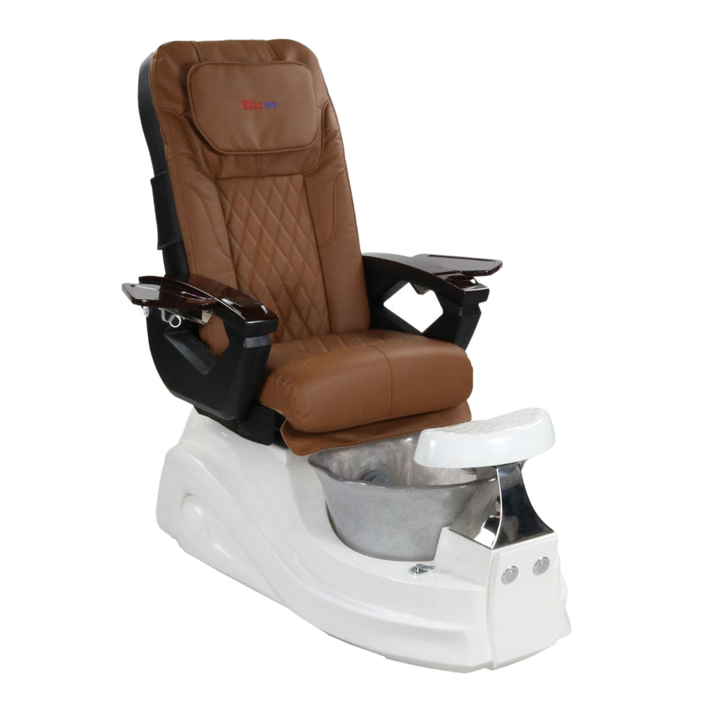 Pedicure Spa Chair - Frost #2 Wood | Cappuccino | White Pedicure Chair