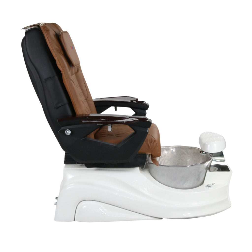 Pedicure Spa Chair - Frost #2 Wood | Cappuccino | White Pedicure Chair