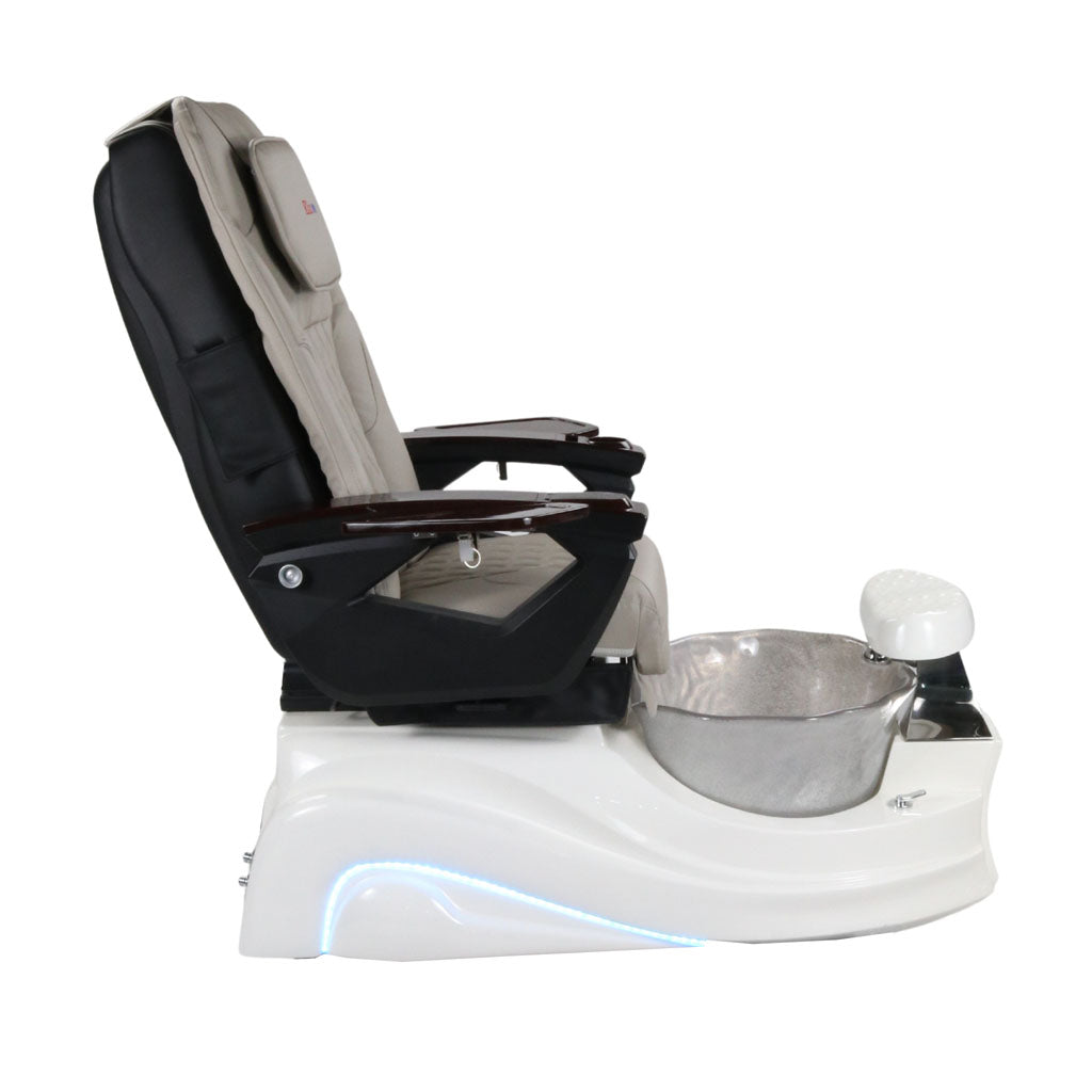 Pedicure Spa Chair - Frost #2 Wood | Grey | White Pedicure Chair