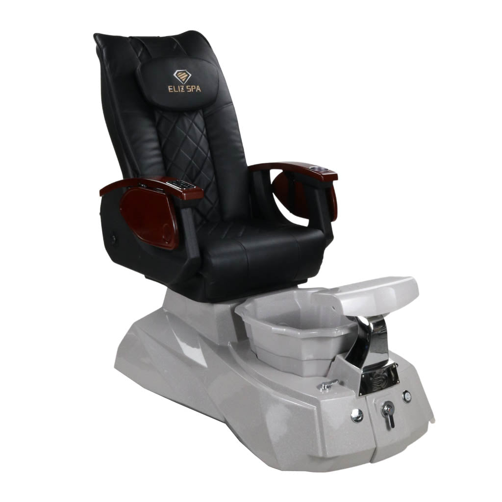 Pedicure Spa Chair - Luna Wood | Black | Grey Pedicure Chair