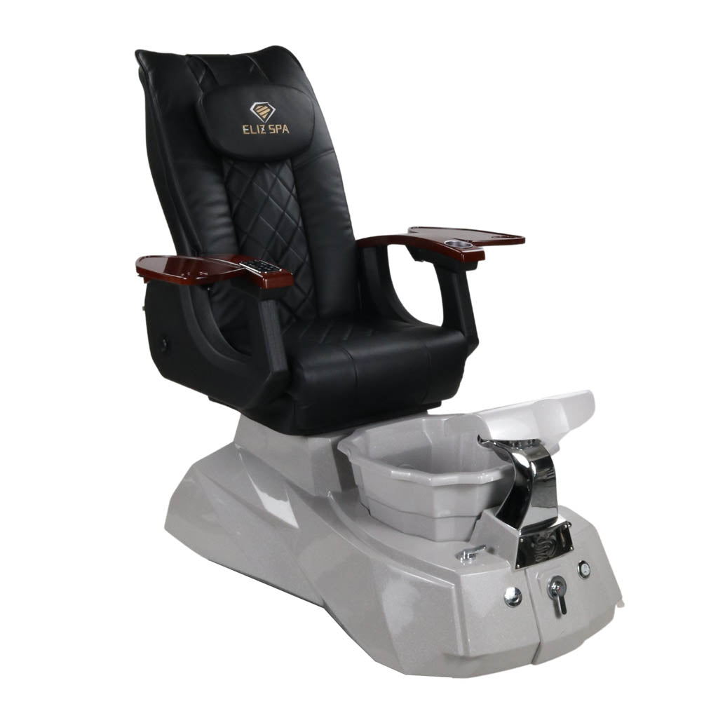 Pedicure Spa Chair - Luna Wood | Black | Grey Pedicure Chair