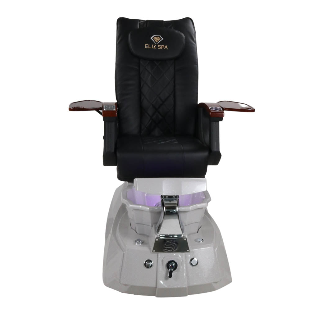 Pedicure Spa Chair - Luna Wood | Black | Grey Pedicure Chair
