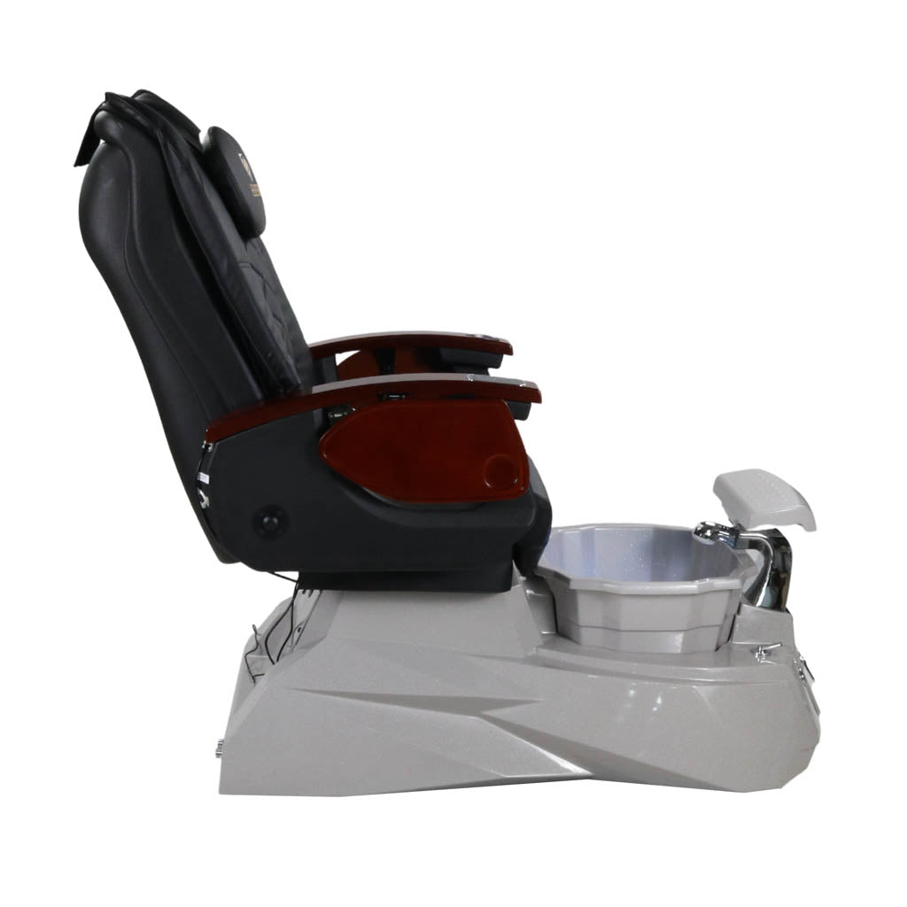 Pedicure Spa Chair - Luna Wood | Black | Grey Pedicure Chair