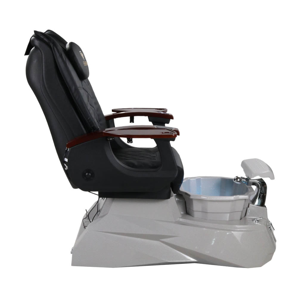 Pedicure Spa Chair - Luna Wood | Black | Grey Pedicure Chair