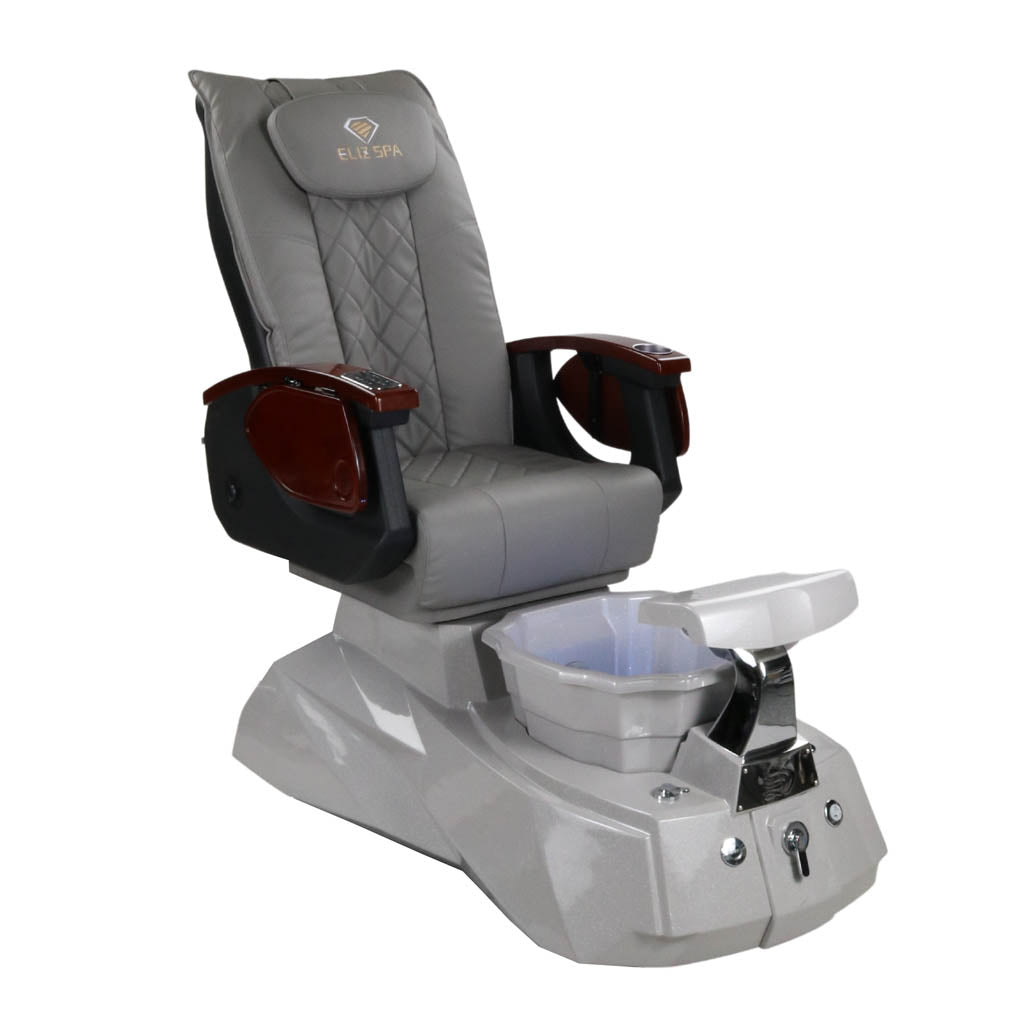 Pedicure Spa Chair - Luna Wood | Grey | Grey Pedicure Chair