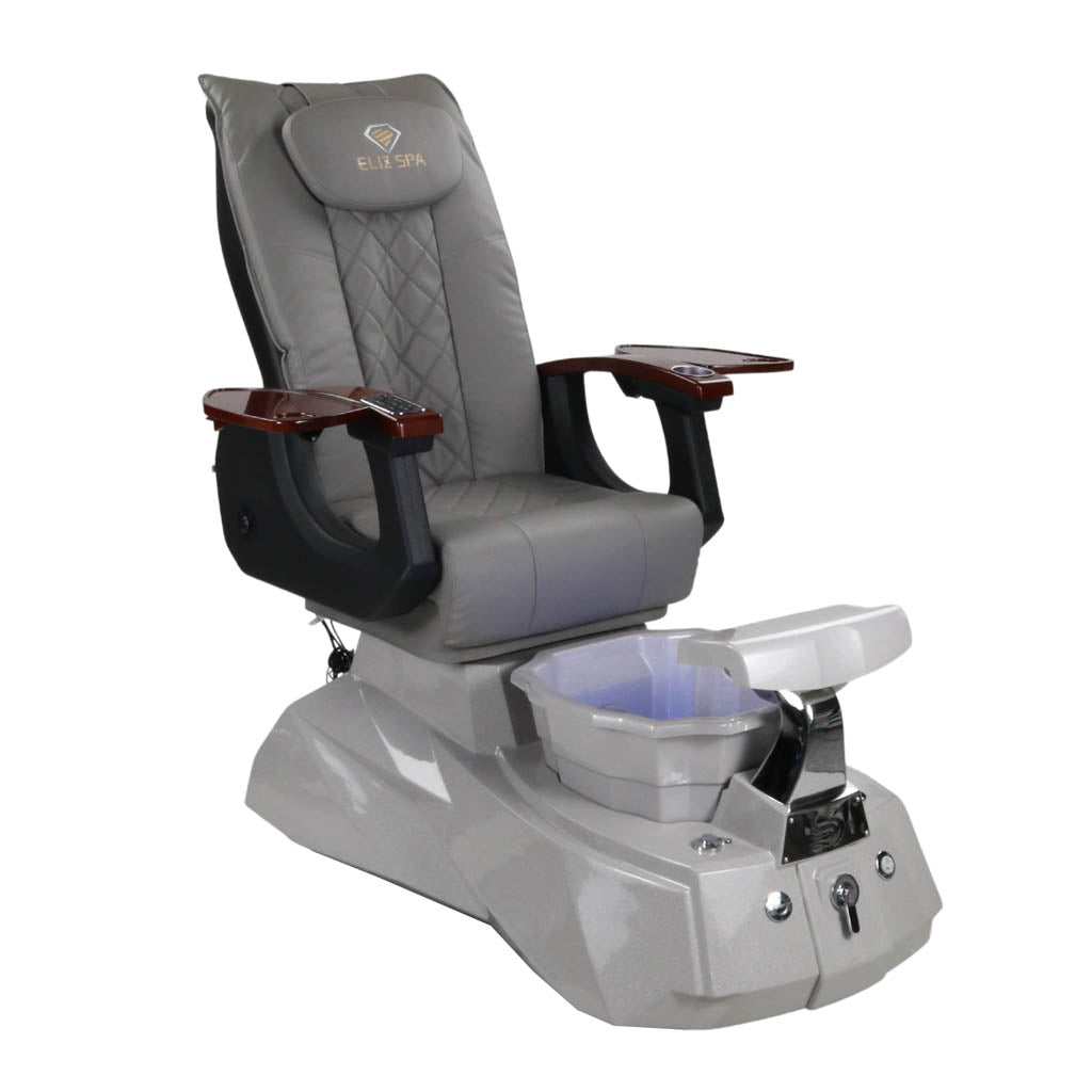 Pedicure Spa Chair - Luna Wood | Grey | Grey Pedicure Chair