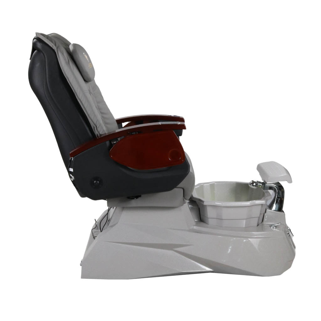Pedicure Spa Chair - Luna Wood | Grey | Grey Pedicure Chair