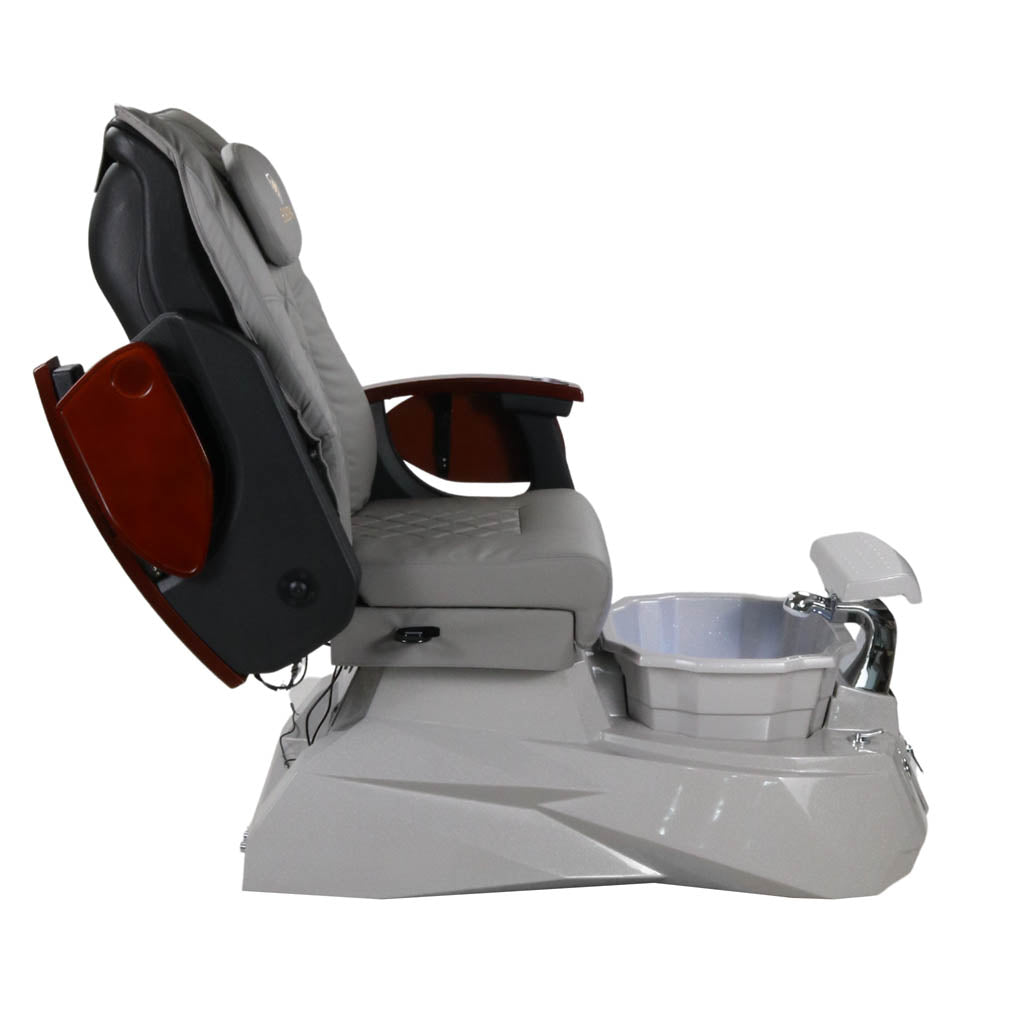Pedicure Spa Chair - Luna Wood | Grey | Grey Pedicure Chair