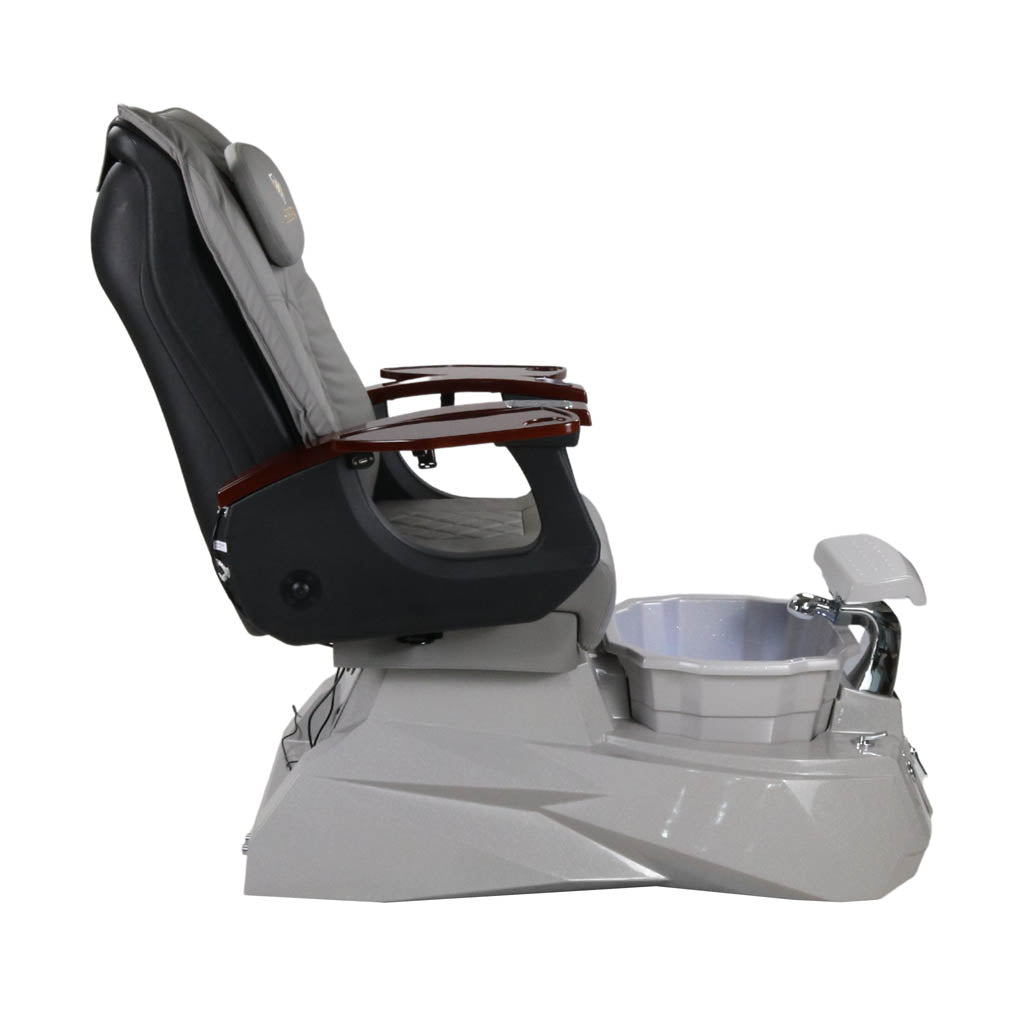 Pedicure Spa Chair - Luna Wood | Grey | Grey Pedicure Chair