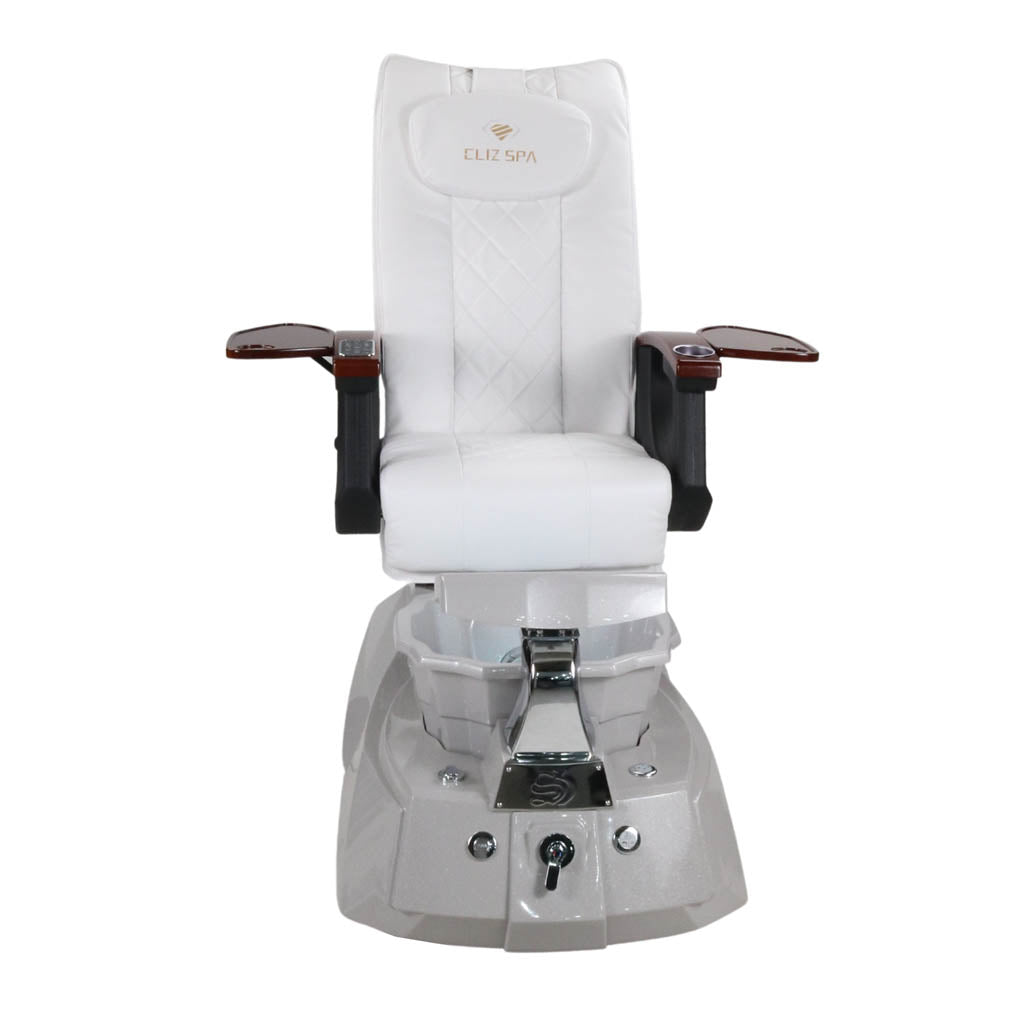 Pedicure Spa Chair - Luna Wood | White | Grey Pedicure Chair