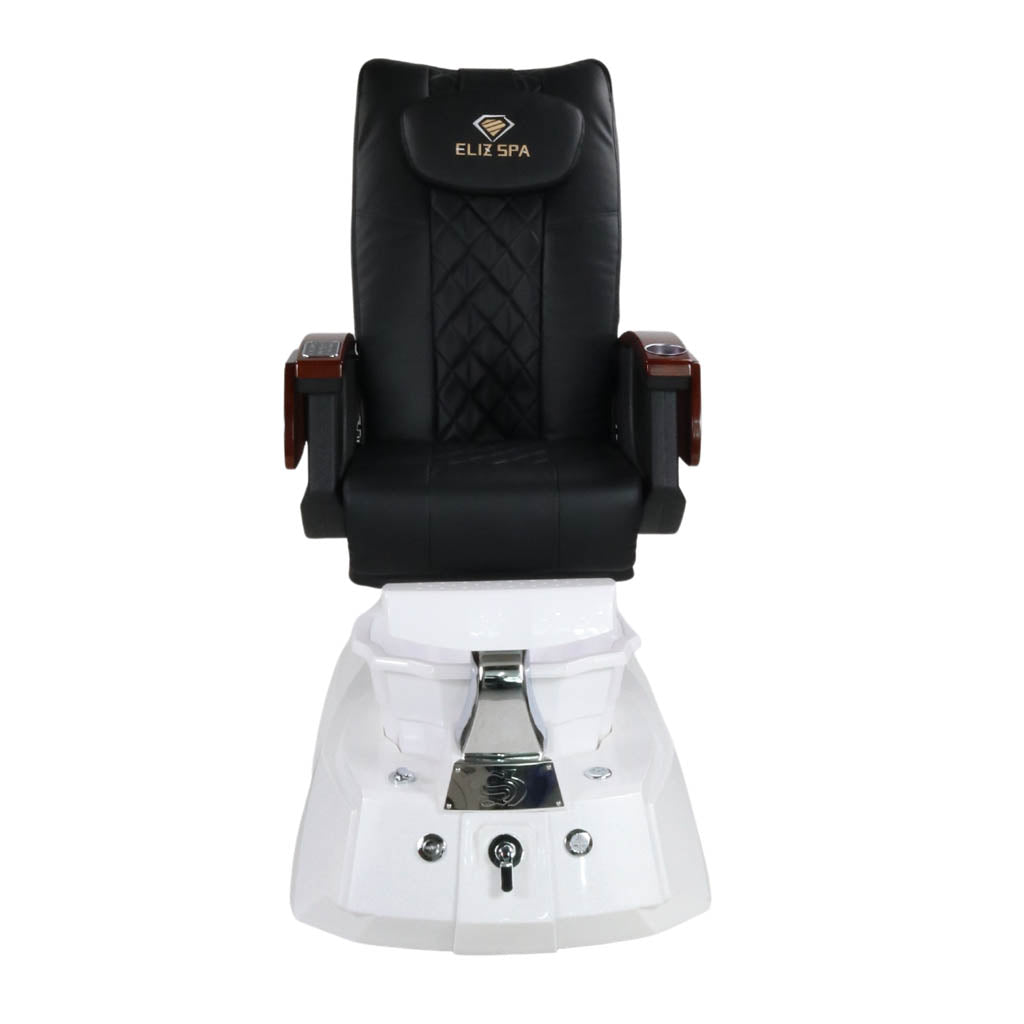 Pedicure Spa Chair - Luna Wood | Black | White Pedicure Chair