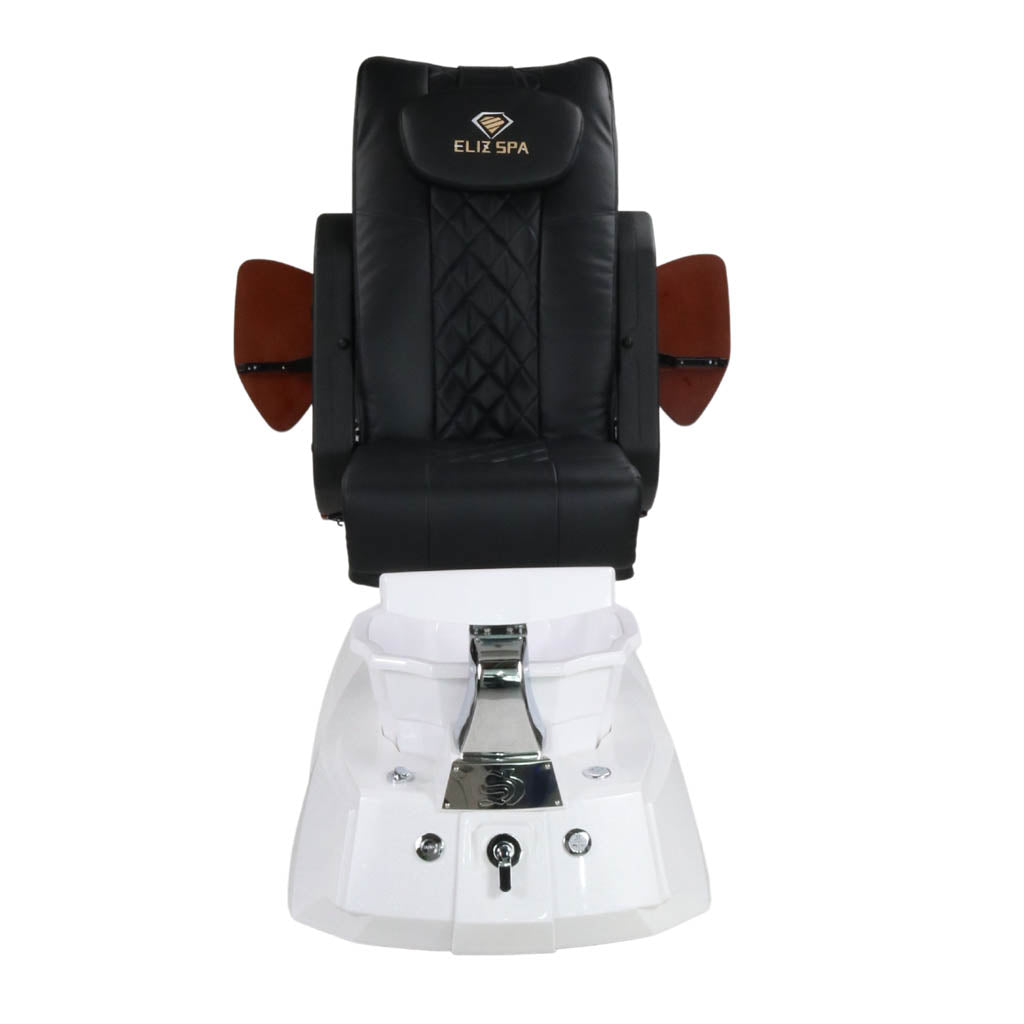Pedicure Spa Chair - Luna Wood | Black | White Pedicure Chair