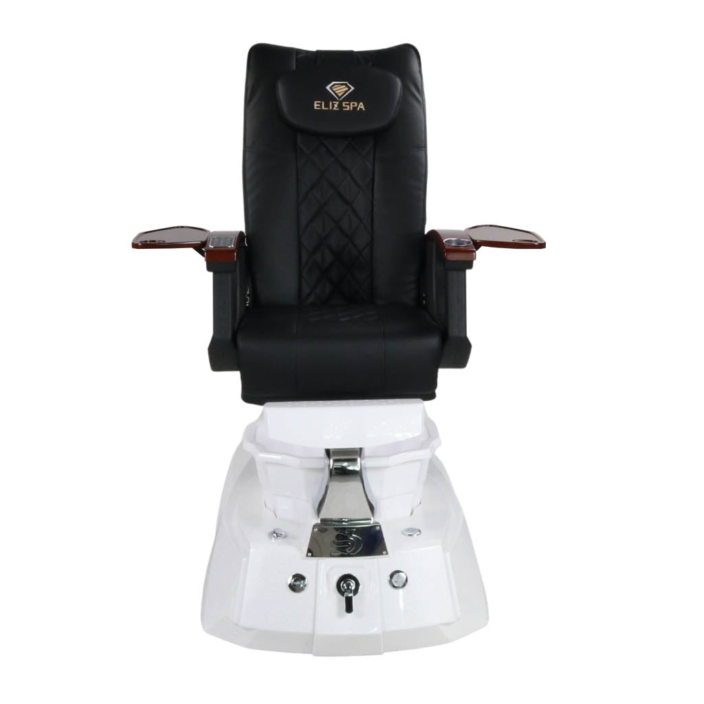 Pedicure Spa Chair - Luna Wood | Black | White Pedicure Chair