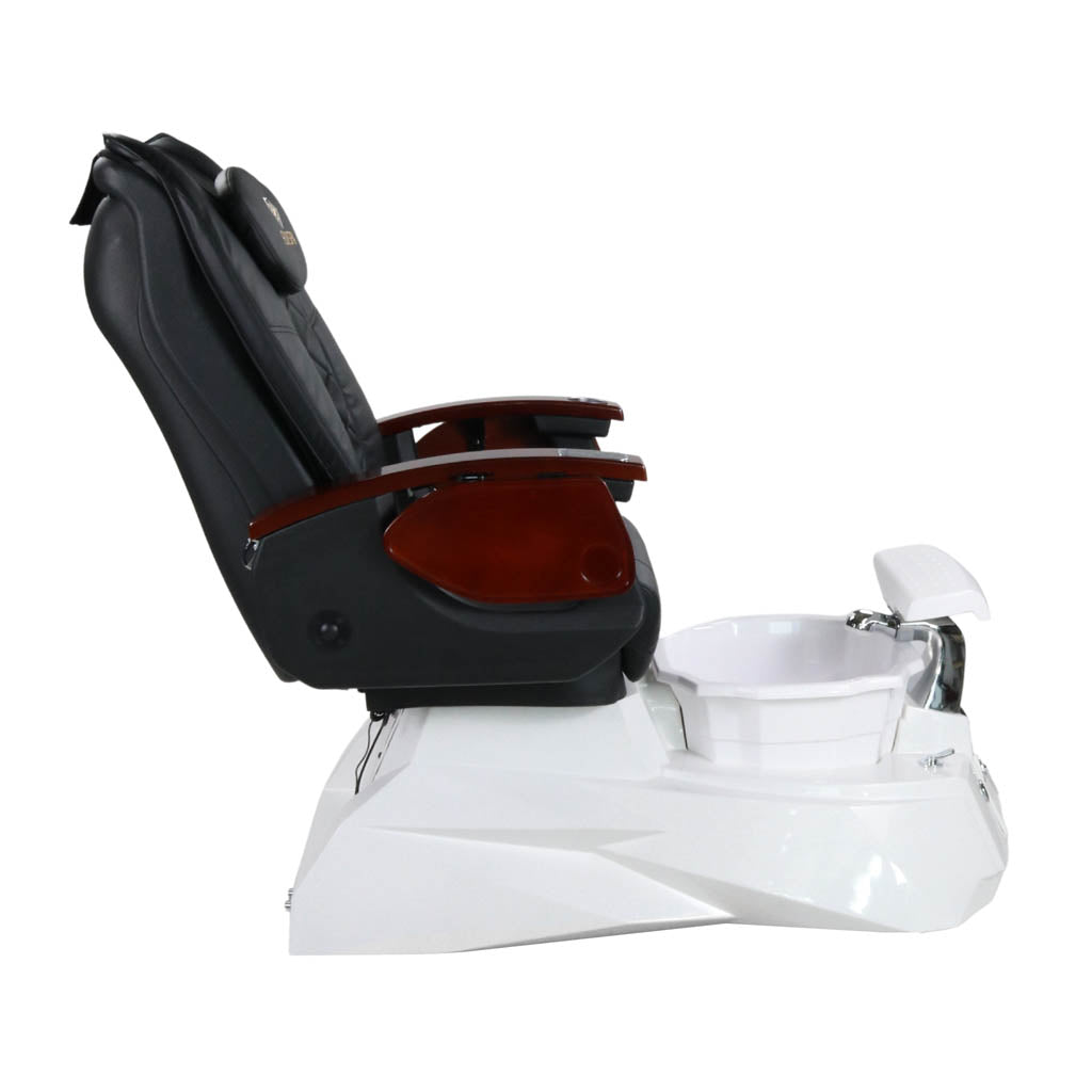 Pedicure Spa Chair - Luna Wood | Black | White Pedicure Chair