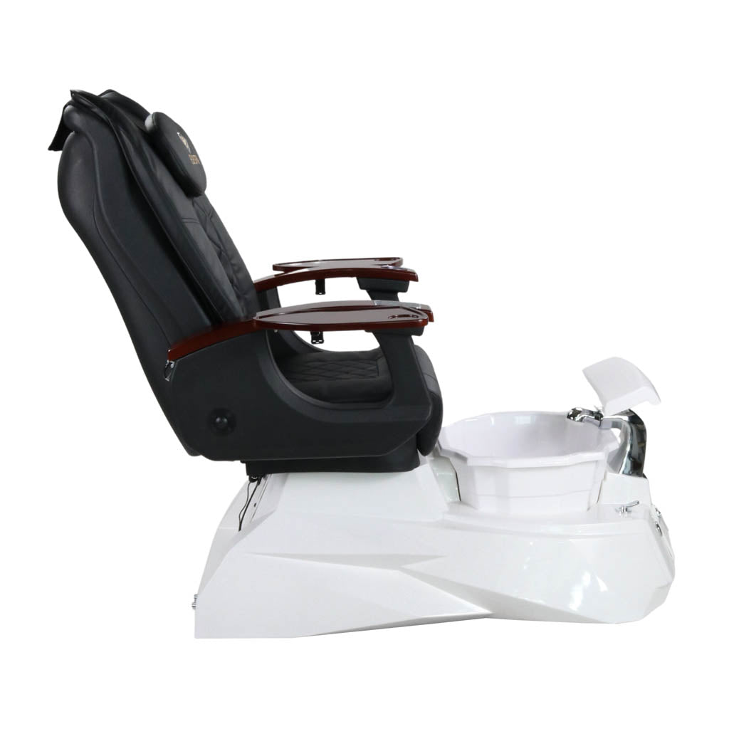 Pedicure Spa Chair - Luna Wood | Black | White Pedicure Chair