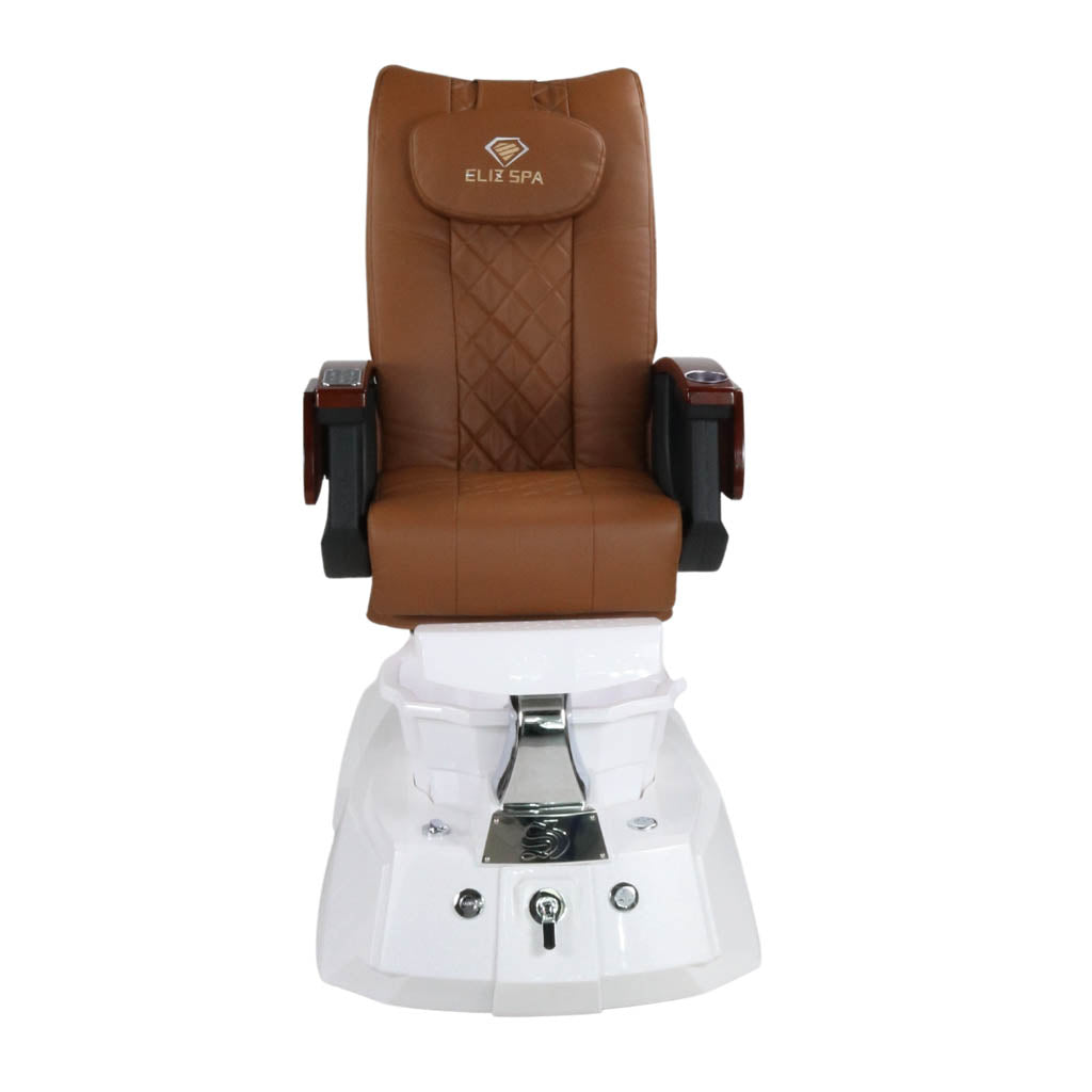 Pedicure Spa Chair - Luna Wood | Cappuccino | White Pedicure Chair