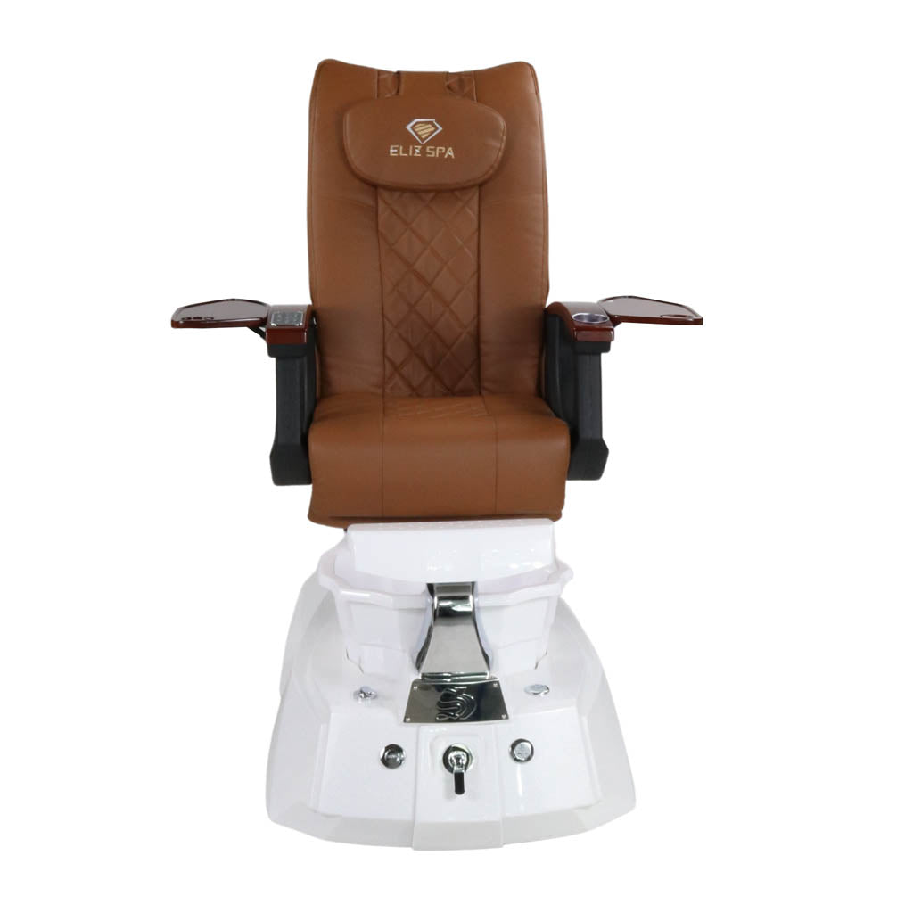 Pedicure Spa Chair - Luna Wood | Cappuccino | White Pedicure Chair