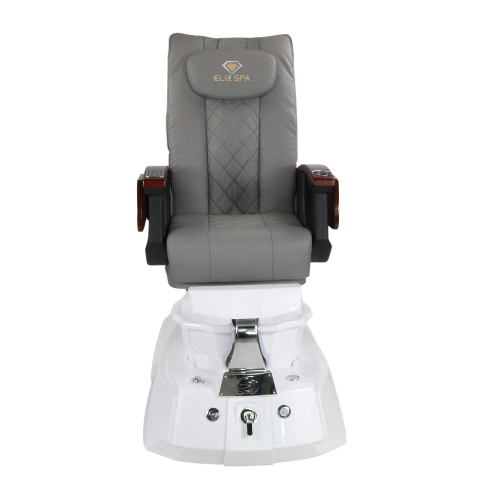 Pedicure Spa Chair - Luna Wood | Grey | White Pedicure Chair