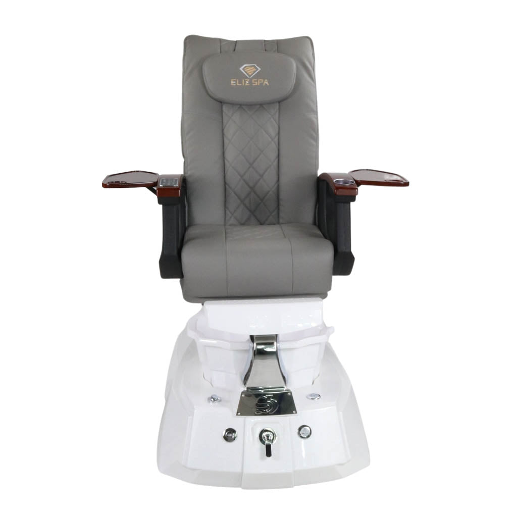 Pedicure Spa Chair - Luna Wood | Grey | White Pedicure Chair