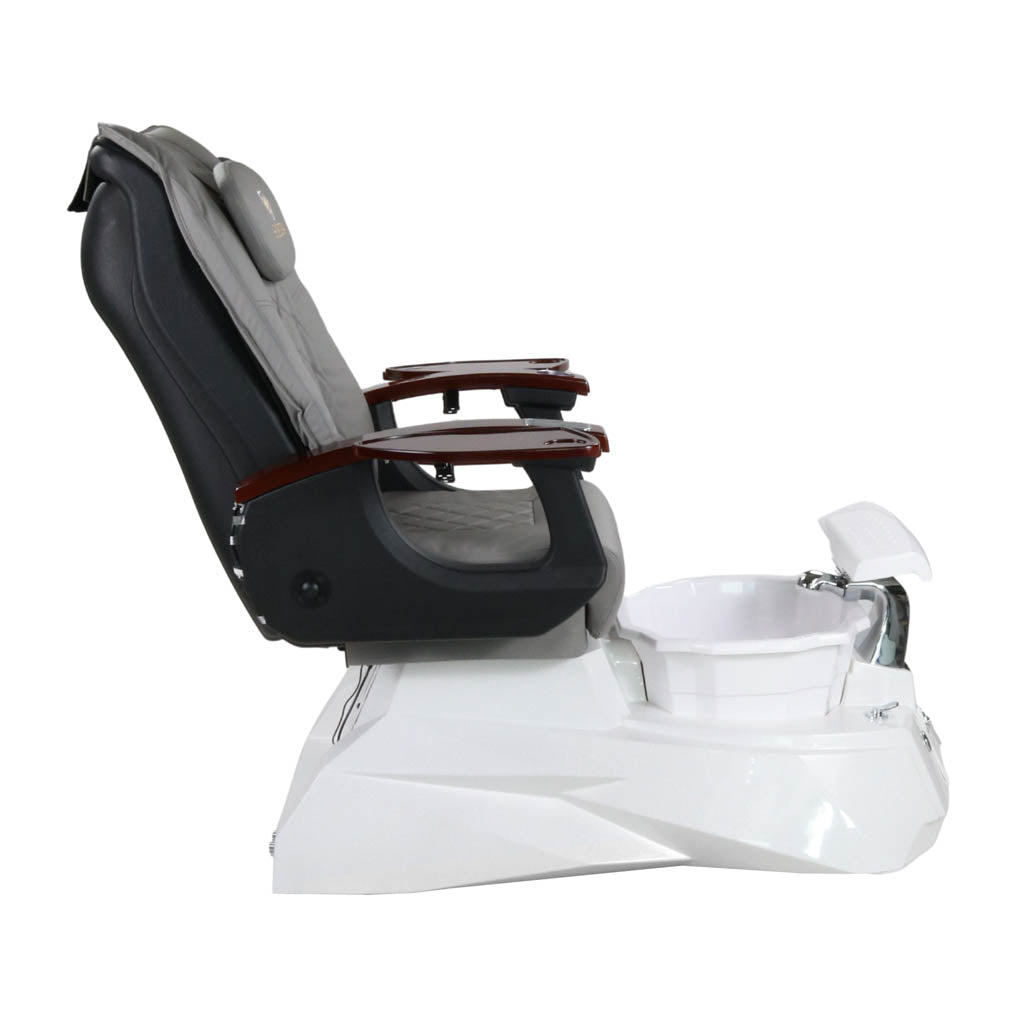 Pedicure Spa Chair - Luna Wood | Grey | White Pedicure Chair
