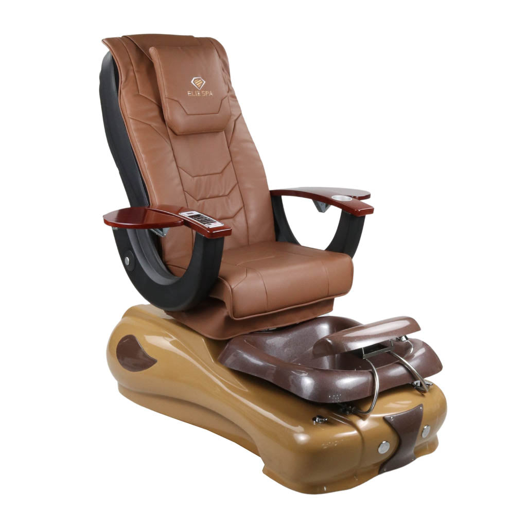 Pedicure Spa Chair - Mocha Wood | Cappuccino | Brown Pedicure Chair