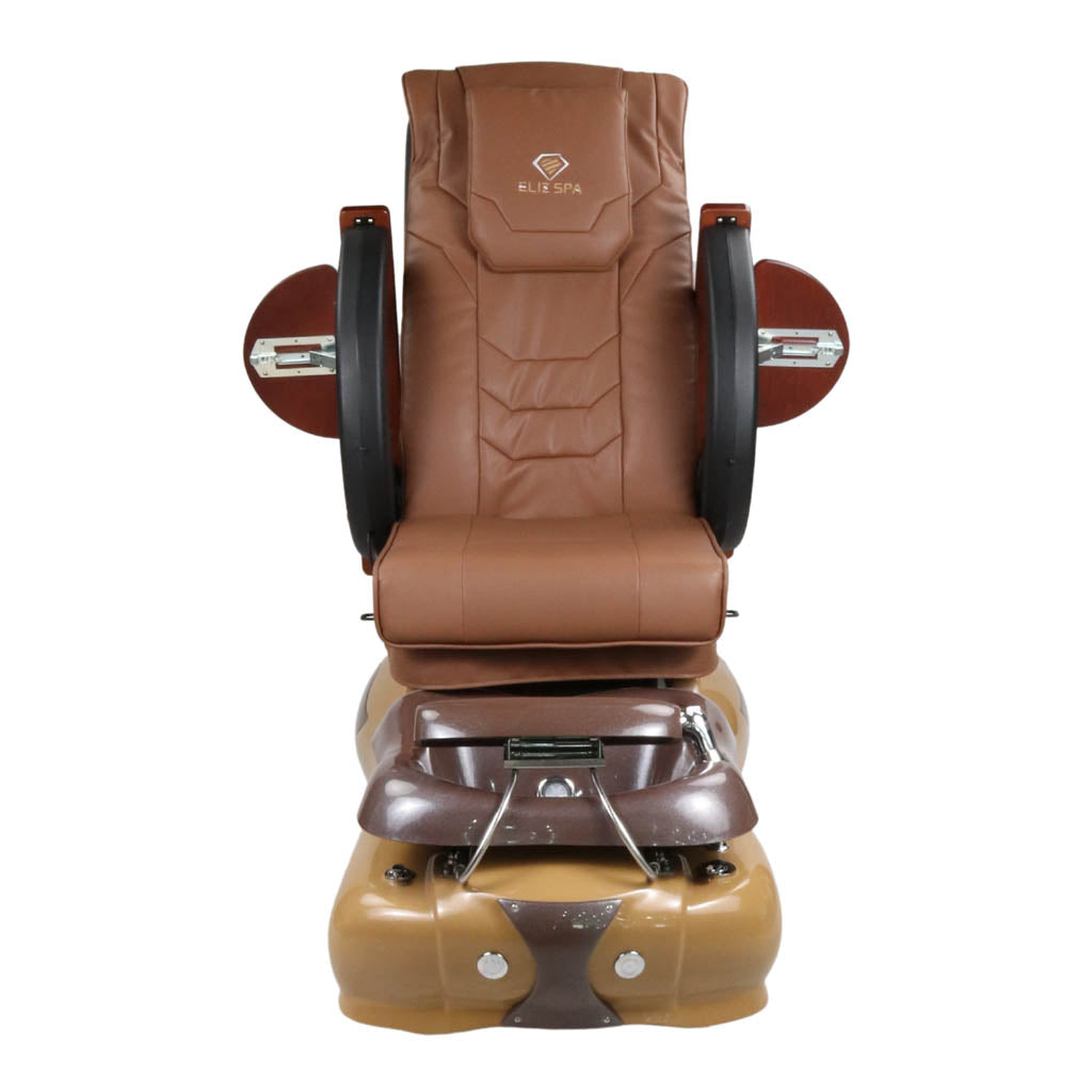 Pedicure Spa Chair - Mocha Wood | Cappuccino | Brown Pedicure Chair