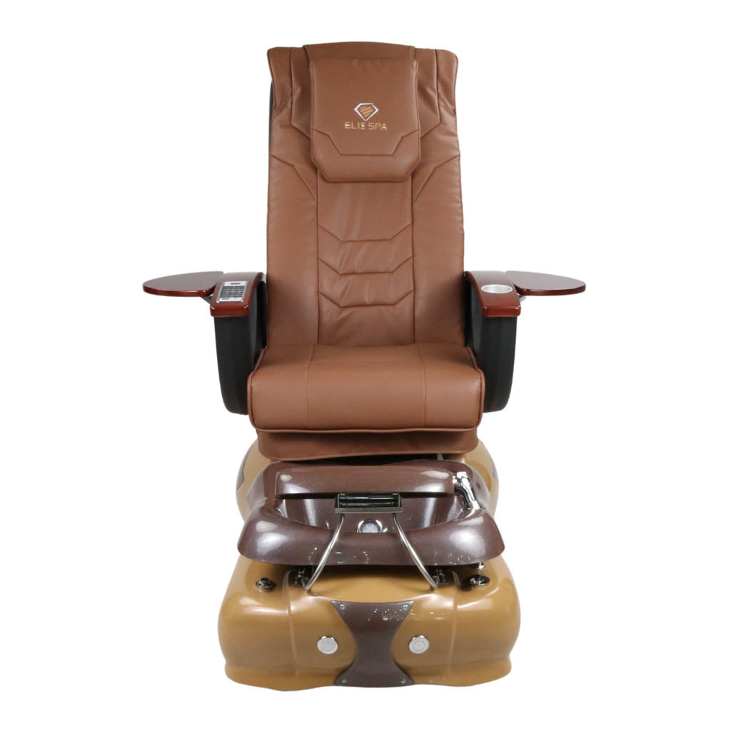 Pedicure Spa Chair - Mocha Wood | Cappuccino | Brown Pedicure Chair