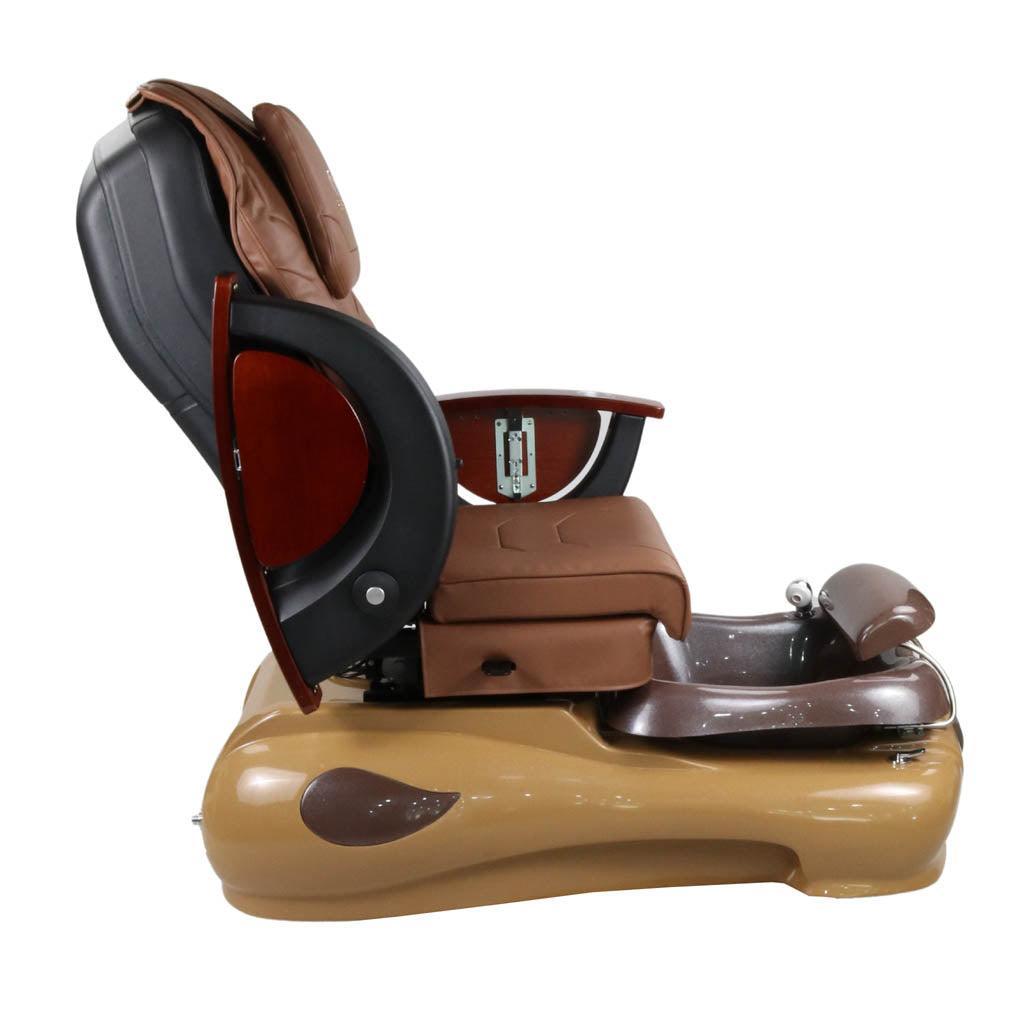 Pedicure Spa Chair - Mocha Wood | Cappuccino | Brown Pedicure Chair