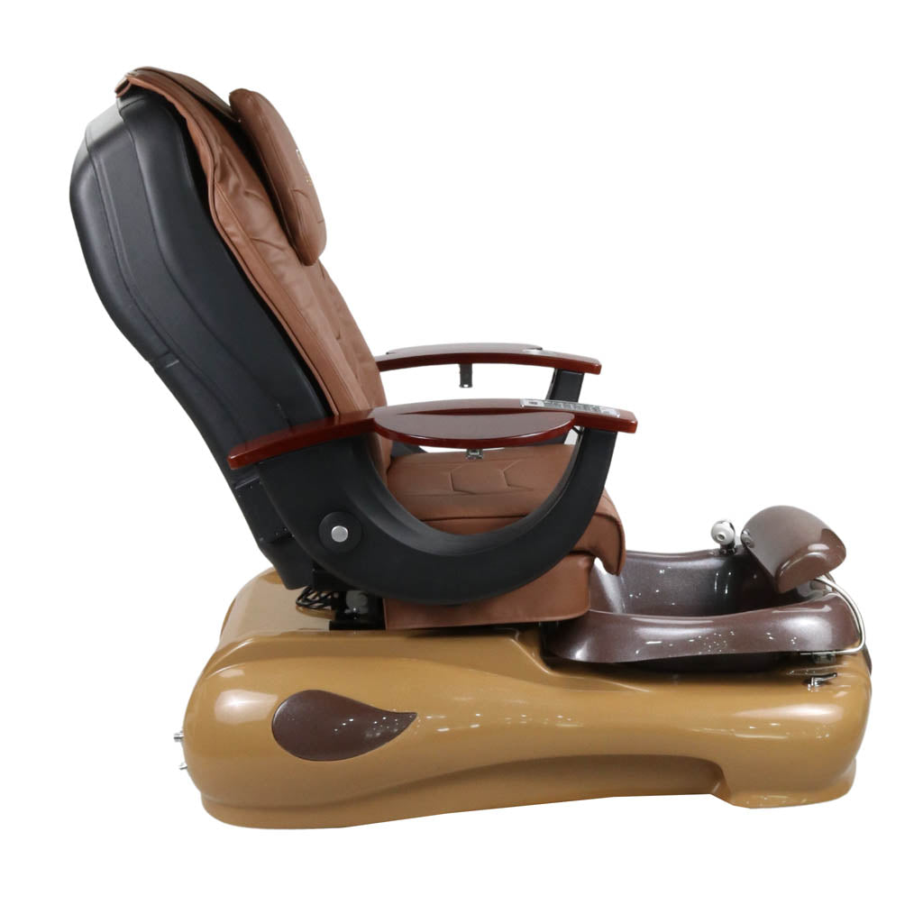 Pedicure Spa Chair - Mocha Wood | Cappuccino | Brown Pedicure Chair