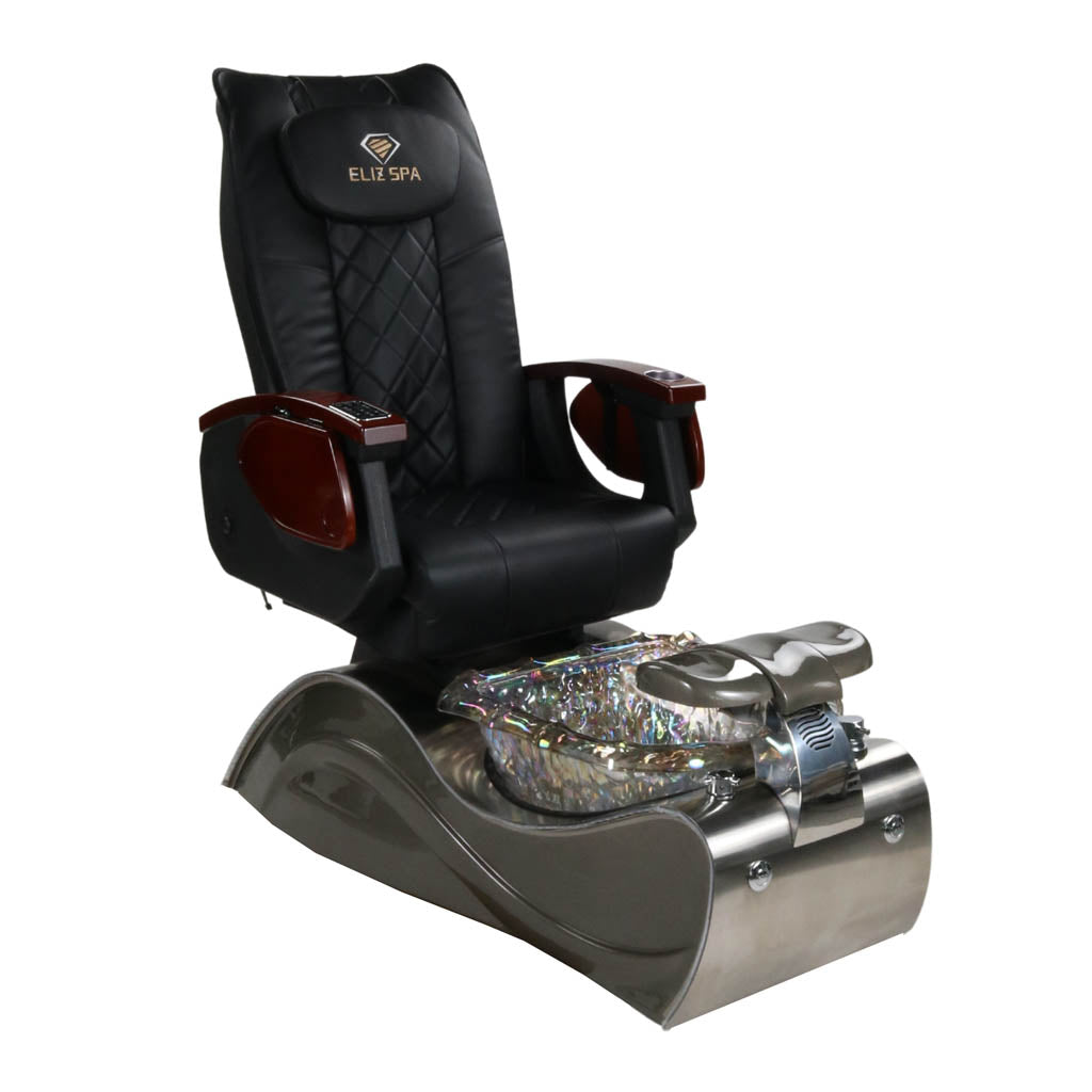 Pedicure Spa Chair - Nimbus Wood | Black | Silver Pedicure Chair