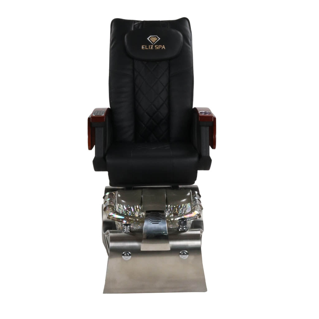 Pedicure Spa Chair - Nimbus Wood | Black | Silver Pedicure Chair