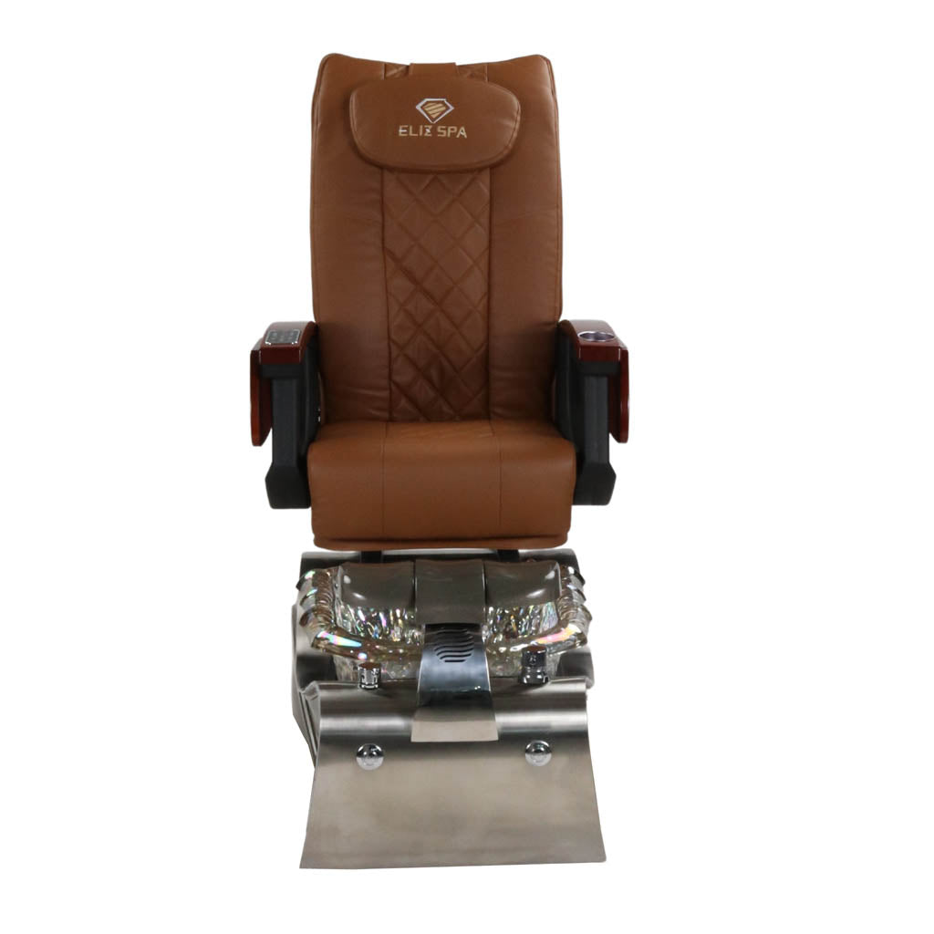 Pedicure Spa Chair - Nimbus Wood | Cappuccino | Silver Pedicure Chair