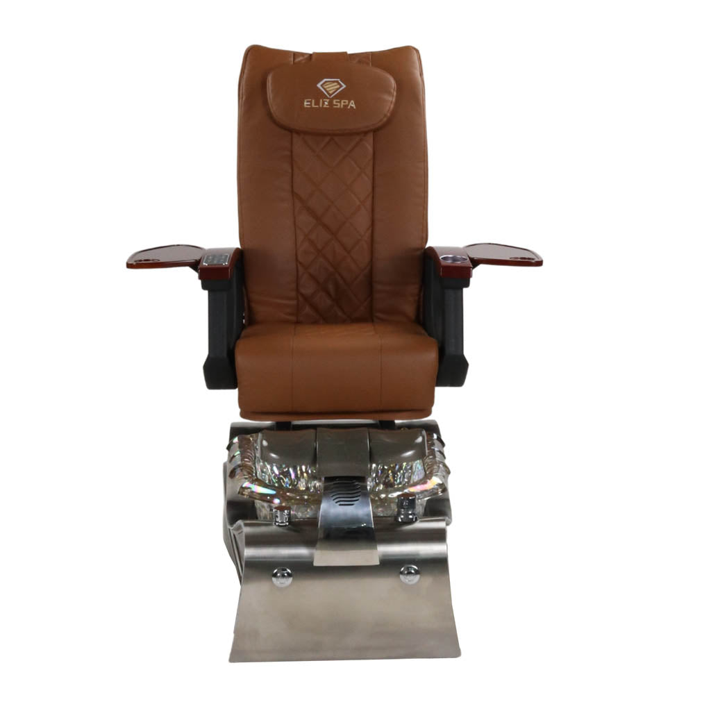 Pedicure Spa Chair - Nimbus Wood | Cappuccino | Silver Pedicure Chair