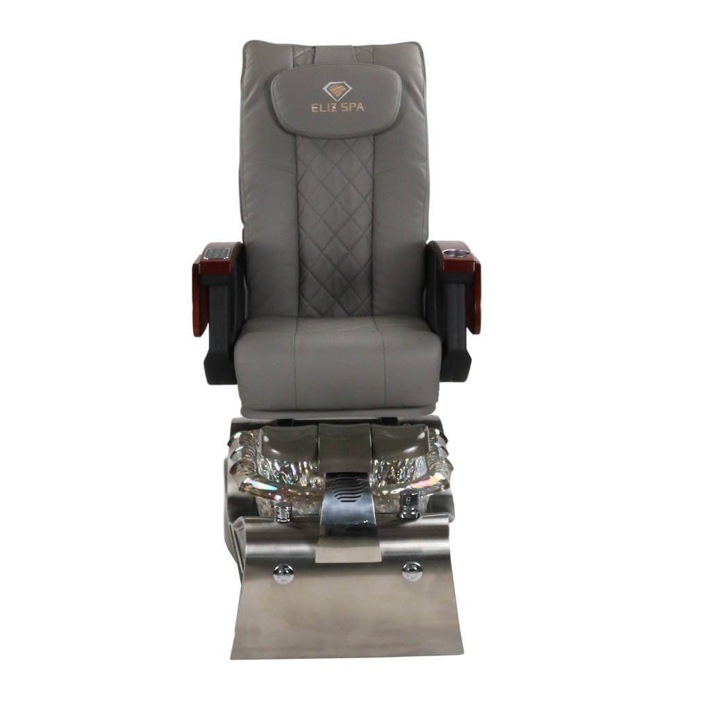 Pedicure Spa Chair - Nimbus Wood | Grey | Silver Pedicure Chair