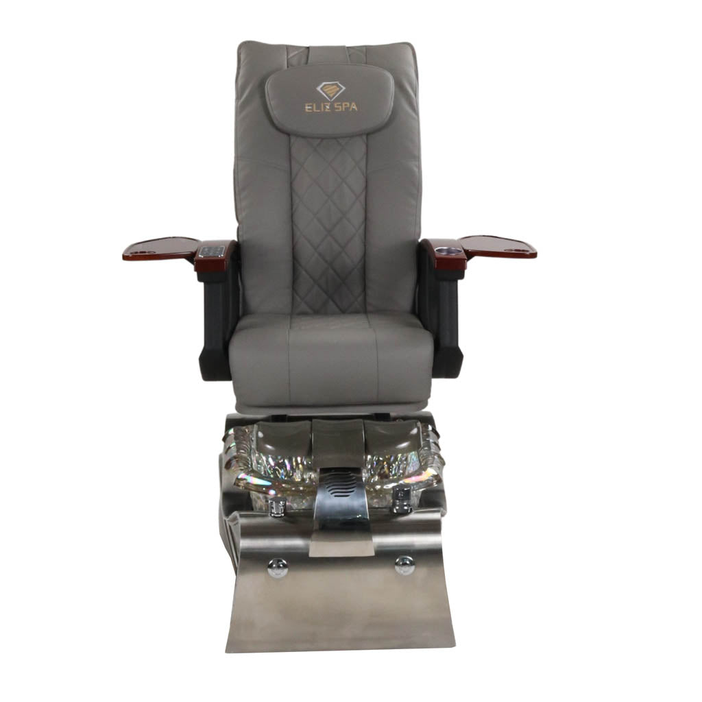 Pedicure Spa Chair - Nimbus Wood | Grey | Silver Pedicure Chair