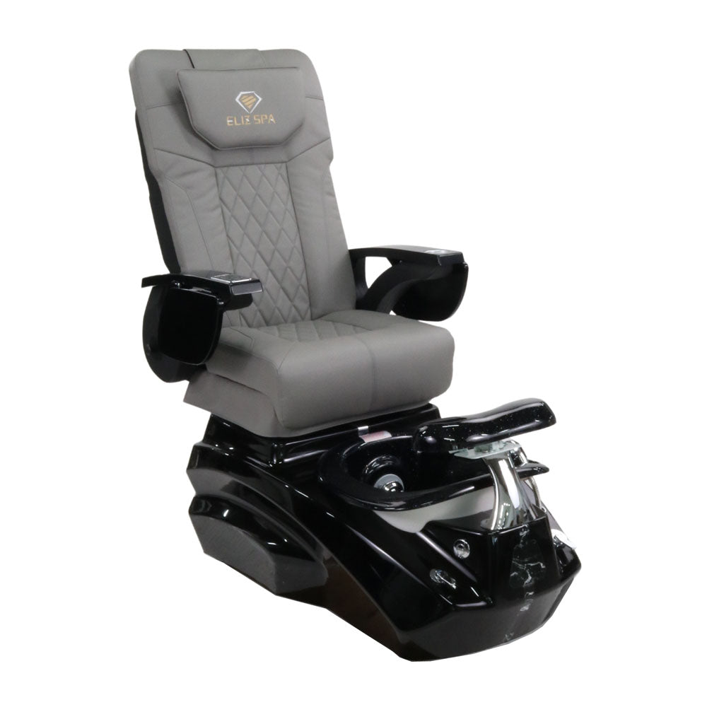 Pedicure Spa Chair - Zeta Black | Grey | Black Pedicure Chair