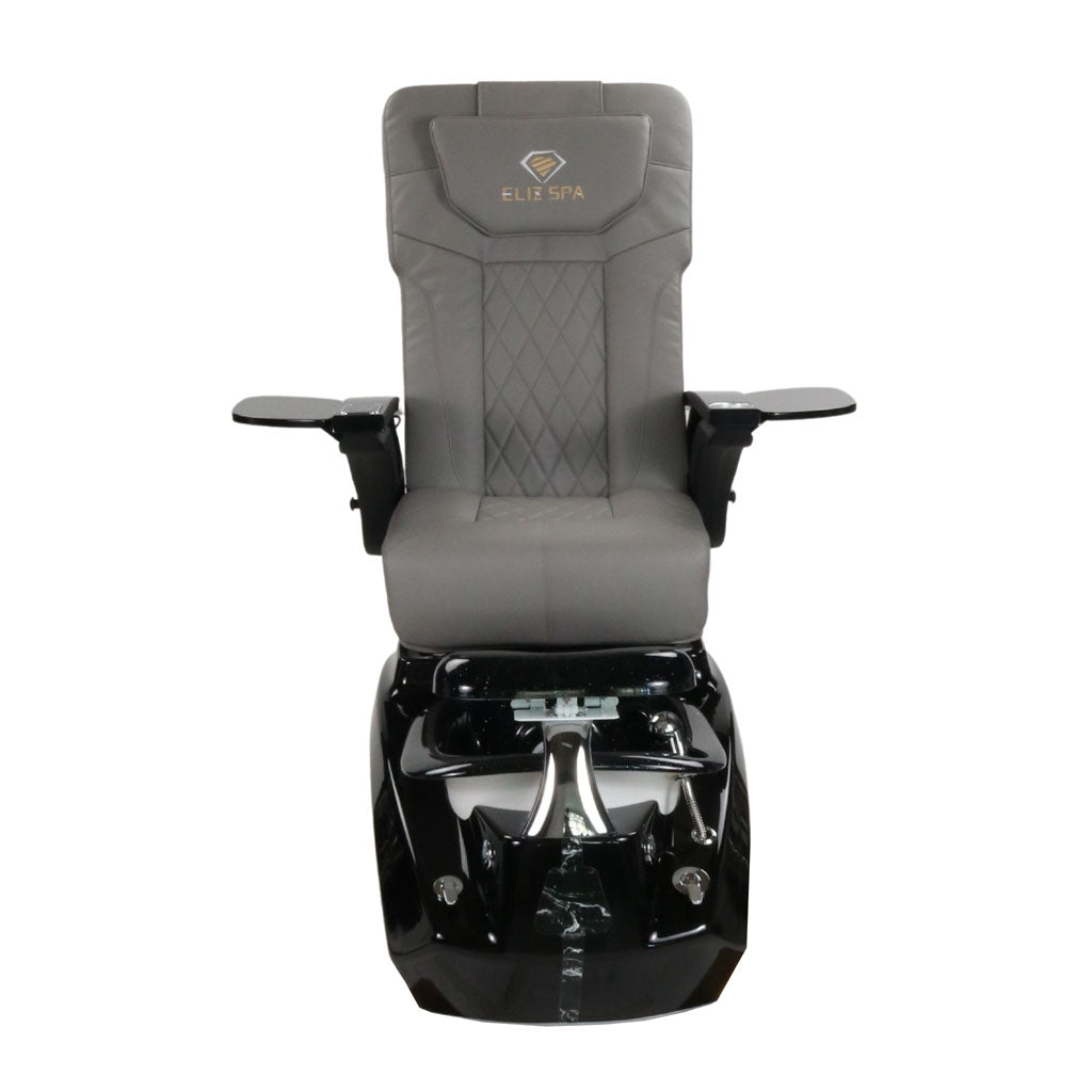 Pedicure Spa Chair - Zeta Black | Grey | Black Pedicure Chair