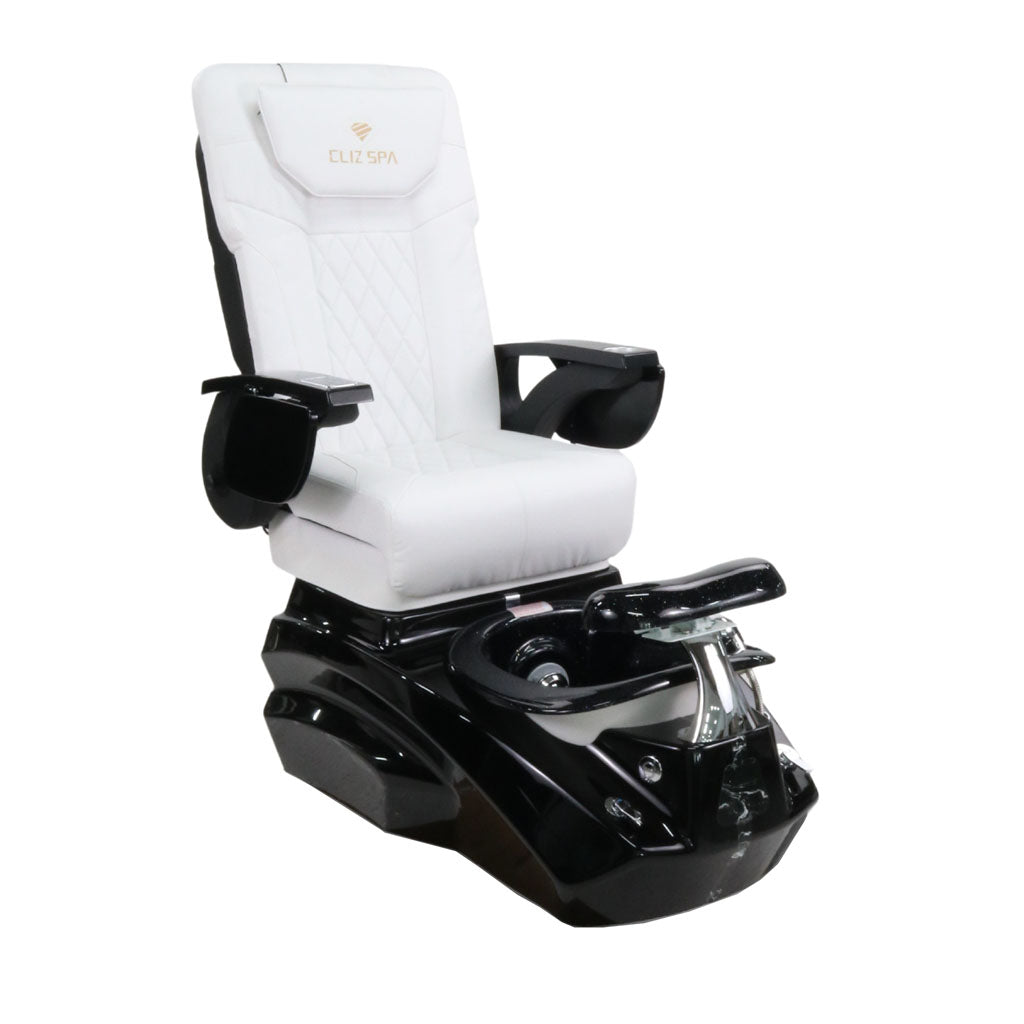 Pedicure Spa Chair - Zeta Black | White | Black Pedicure Chair
