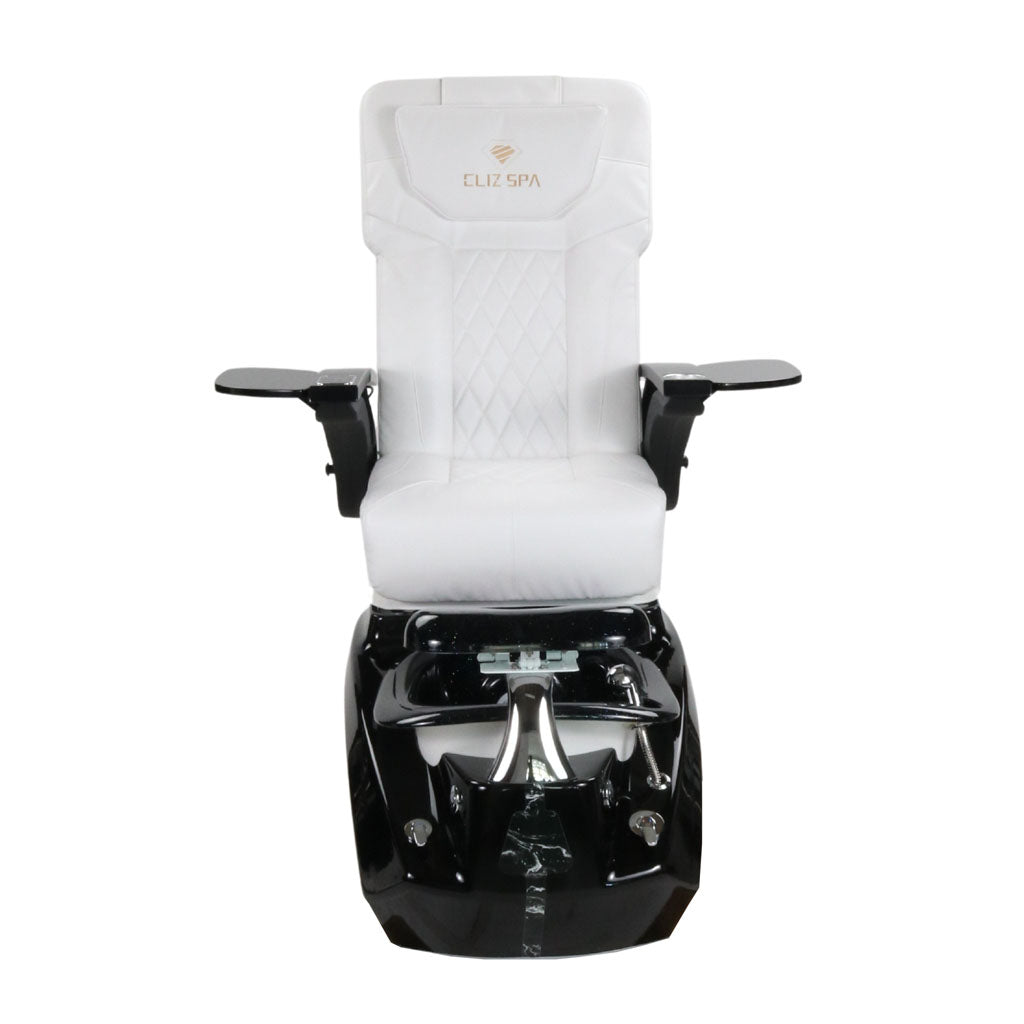 Pedicure Spa Chair - Zeta Black | White | Black Pedicure Chair